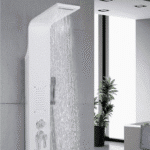 Collone de douche led avec écrans doré - Blanc