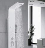 Collone de douche led avec écrans doré - Blanc