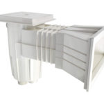 Skimmer avec large ouverture de bouche Blanc