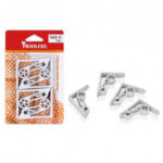 4 X Pinces à Nappe Blanches 6,5 cm Pince Table Accroche Clip