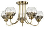 BRILLANT LUSTRE PLAFONNIER BOSSE ANTIC 5XE14