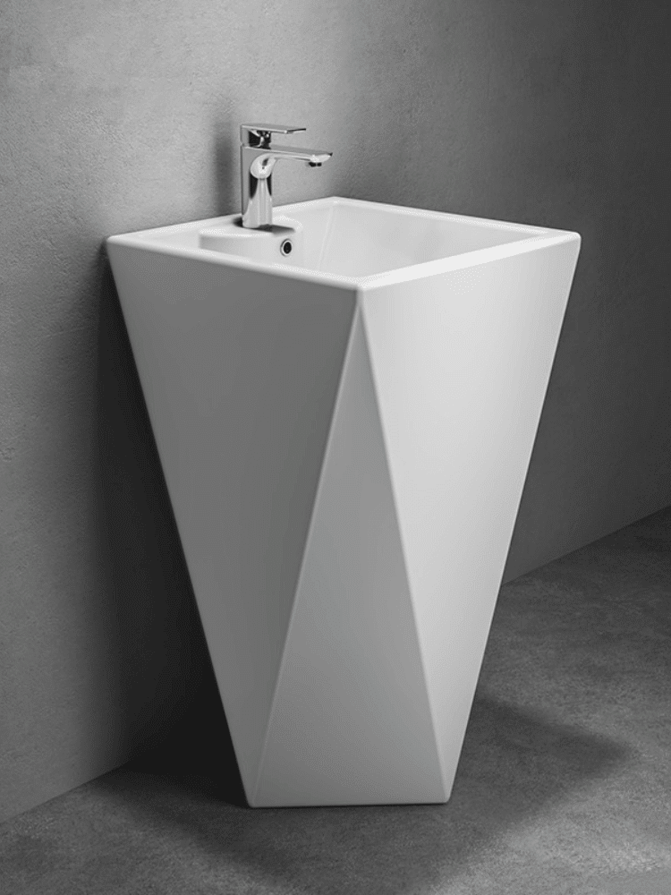Lavabo à colonne intégrée moderne Simple