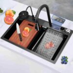 EVIER PARMA 75*45 CHROME PIANO