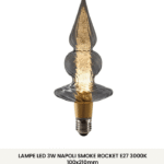 LAMPE LED 3W NAPOLI SMOK ROCKET E27 3000K PB90*195