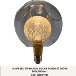 LAMPE LED 3W NAPOLI SMOK ROND E27 3000K PG150*195