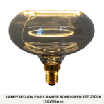 LAMPE LED 4W PARIS AMBER ROND E27 2700K 140BQ-C