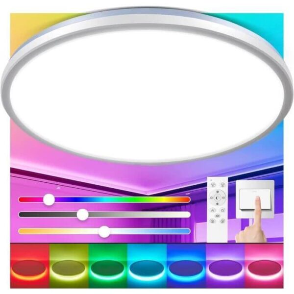 PLAFONNIER LED WHITE 28W 3 CL 6500+3000K PLDIM28-W â€“ Image 1