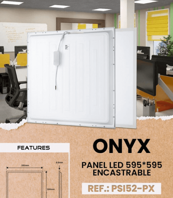 PANEL LED 595*595 ALUMI ENCASTRABL PLS52-E 52W-650 â€“ Image 1