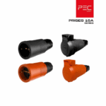 FICHE 2P+T IP20 16A INDUSTRIEL EN PLASTIC ORANGE