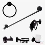 ACCESSOIRER S.D.B NOIR MAT ROND FG 4181