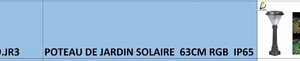 POTEAU DE JARDIN SOLAIRE 63CM BK IP65 RD39.JR3