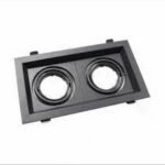 CADRE SPOT PVC CARRE 2 SQ BK+BK /CSP17