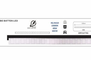 REGLETTE LED COB T16 1.2M-100W 10000K/RD.REG13