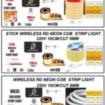 STRIP WIRELESS STICK 6500K 10CM/CUT 8MM/RD.STC1