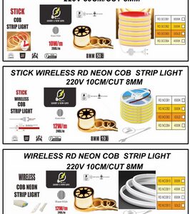 STRIP WIRELESS STICK 6500K 10CM/CUT 8MM/RD.STC1