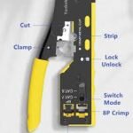 PINCE RJ45 CAT6A JAUNE BLANDIE REF/HT-718