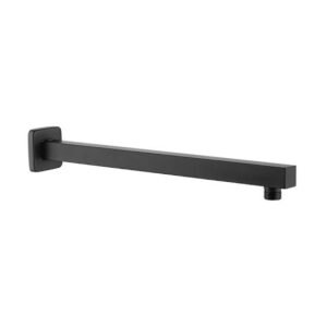 BRAS DOUCHE MURAL CARRE NOIR MAT 40CM SAR59B