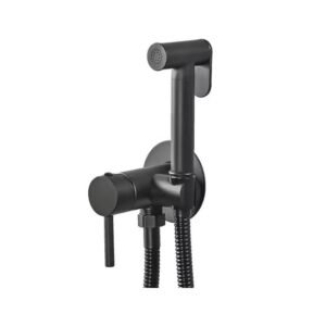 GARNITURE WC+MILTIGEUR ENC ROND NOIR MAT SAR06B