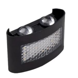 APPLIQUE LED 3 POSITION BK ALUM IP65 4+2W RD.APP1