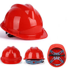 117504 CASQUE DE CHANTIER+JUGULAIRE T-ROCK ROUGE /VST – Image 1