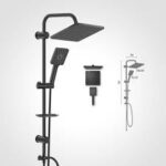 COMBINET DE DOCHE CARRE NOIR KOPENHAG