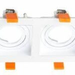 CADRE SPOT PVC CARRE 2 SQ WH+WH /CSP16