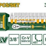 JEU 12 DOUILLE 8--19MM AVEC CLIQUET 3/8P/JDST3212