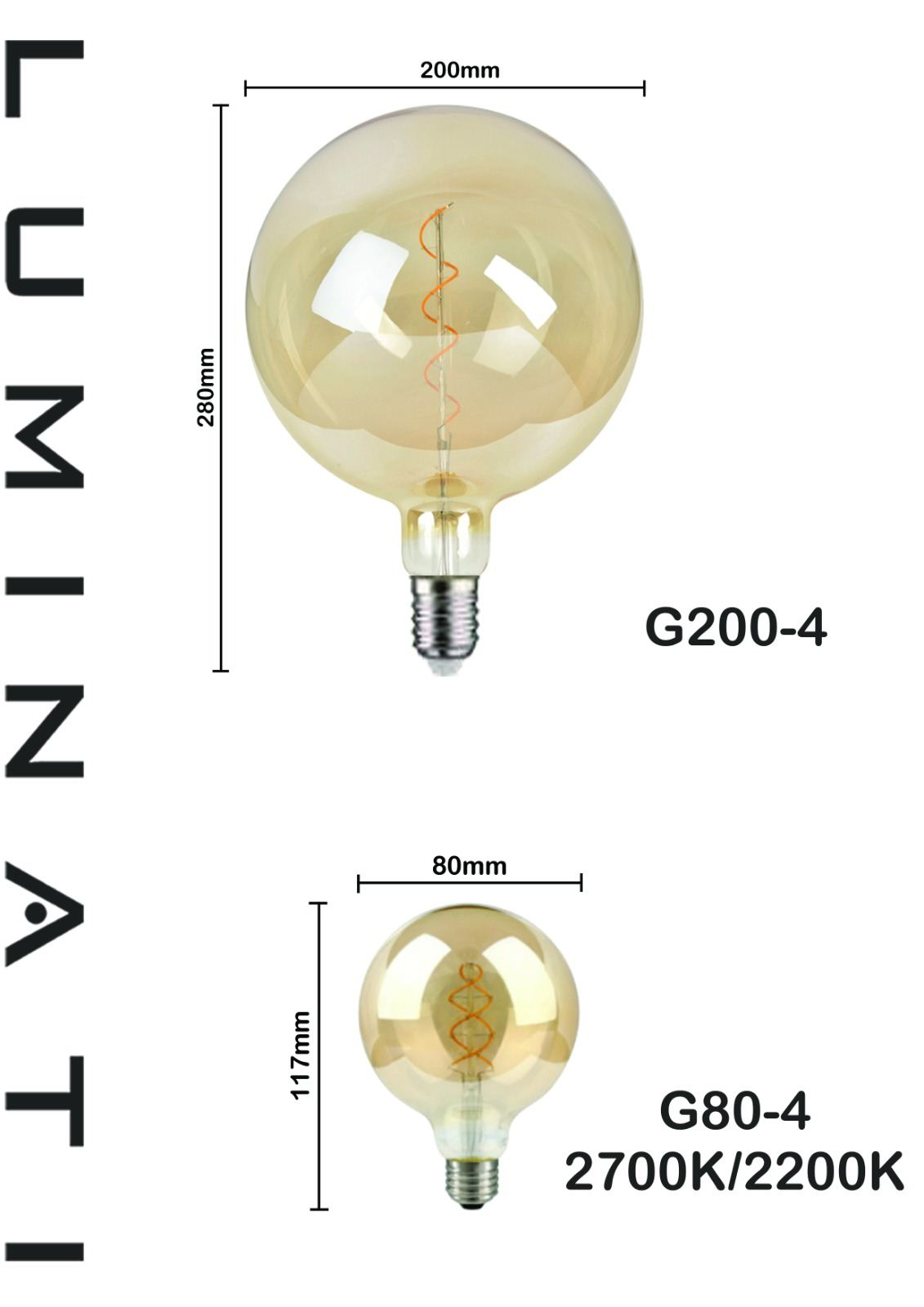 20251108_115993 LAMPE G80 E27 5W 2700K AMBER â Image 1
