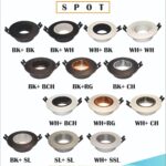 SPOT PLASTIQUE ROND  BK+SL 2 PCS