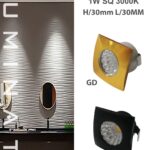 NICHE 1W SQ 3000K GOLD 220V