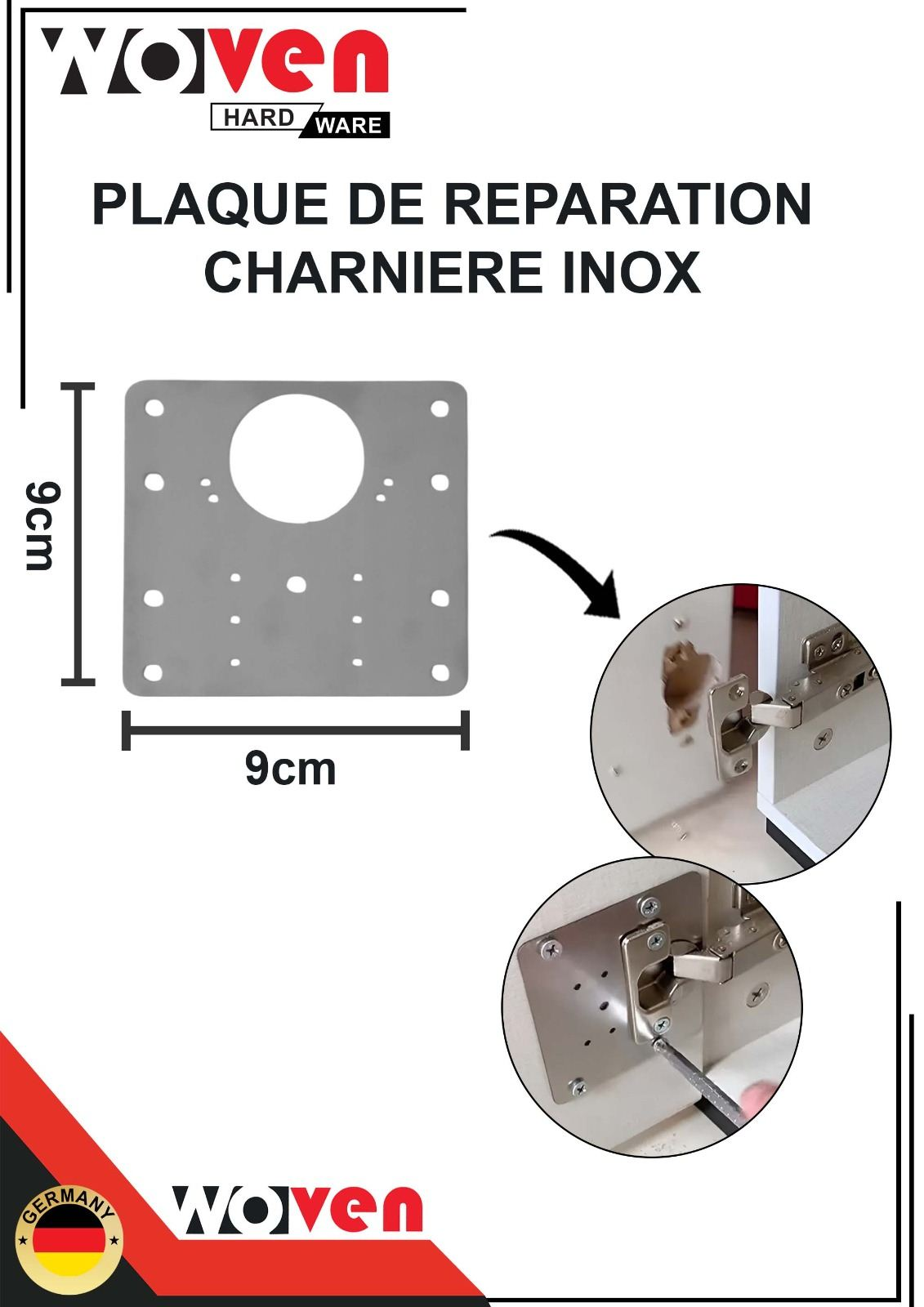 20251112_116028 PLAQUE DE REOARATION CHARNIERE INOX â Image 1