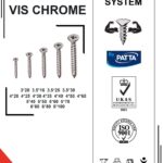 VIS 5*40 PK 200PCS CHROME