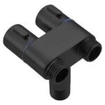 ROBINET EQUERRE DOUBLE 1/2*1/2*1/2 NOIR SL-319-13