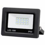 %PROJECTEUR PLAT 10W IP65 NOIR LUM BL/PR2LED010