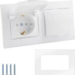 VV+PRISE ETANCHE ENCASTRE AQUA BLANC IP65 10417B