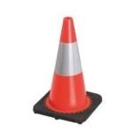 CONE EN PVC AVEC BASE CAOUTCHOUC 45CM/7095