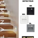 CONTRE MARCHE AVEC DETECTEUR 3W-6500K BK