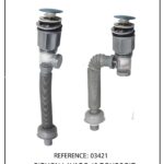 SIPHON LAVABO 32 POUSSOIR VIDANGE FLEXIBLE GRIS