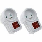 Adaptateur fiche  2P+T avec interrupteur 4015N