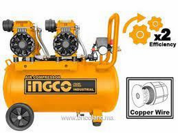 20251214_6925582121094 Compresseur Silencieux 2X1200W 50L/ACS224501 – Image 1