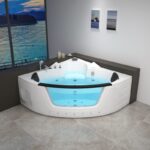 BAIGNOIR COIN HYDROMASSAGE CHROMOTHERAPIE 150*150