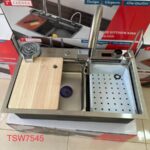 EVIER PARMA 75*45 CHROME PIANO