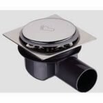 SIPHONE COURE POUSSOIR COUDE INOX 15*15CM RIANNO
