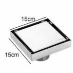 SIPHONE COUR DROIT CARRE INOX 15*15CM RIANNO R1011