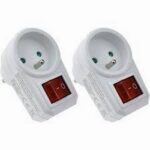 Adaptateur fiche  2P+T avec interrupteur 4015N