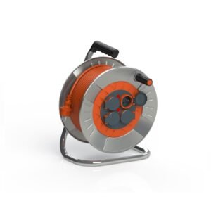 ENROULEUR DE CABLE EN METAFLEXACIER 4 PRISES 50M 3