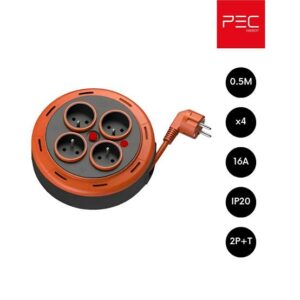 ENROULEUR CABLE EASYFLEX  4P 5M 3*1 16A IP20 PEC