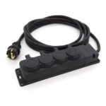 BLOC MULTIPRISE Linkflex 3G1.5 3M 4X2P+T NOIRE 16A