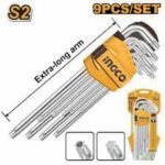 CLES TORX  EXTRA LONG SET DE 9 PC T10-T50/HHK13092