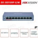 SWITCH 9 PORTS POE 80W HIKVISION DS-3E0109P-E/M